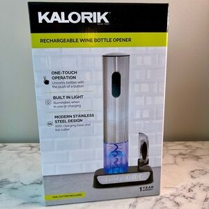 New Kalorik rechargeable wine bottle opener. Sells for $40 on Amazon.